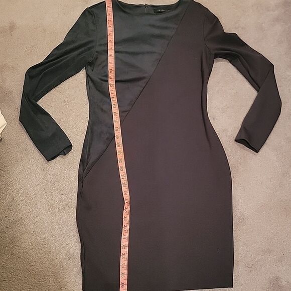 Forest Lily green asymmetrical faux suede sheath dress sz 10 - Picture 6 of 8